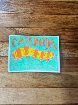 The Garden Lurkers: Caterpillar aceo art card thumbnail 4