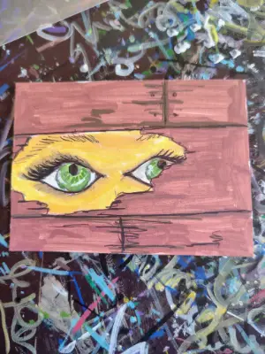 Gaze ACEO aceo art card thumbnail 1