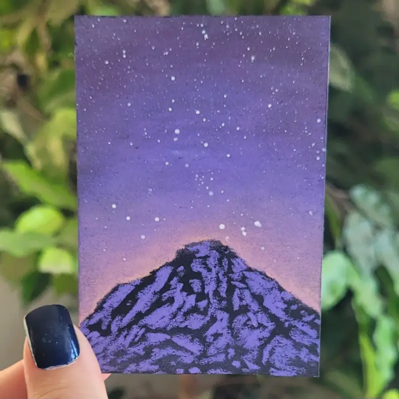 Mountain Silhouette 01 aceo art card