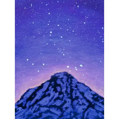 Mountain Silhouette 01 aceo art card thumbnail 3