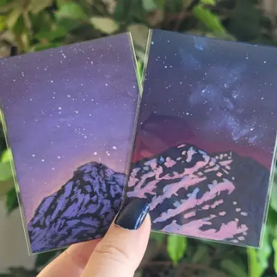 Mountain Silhouette 01 aceo art card thumbnail 4