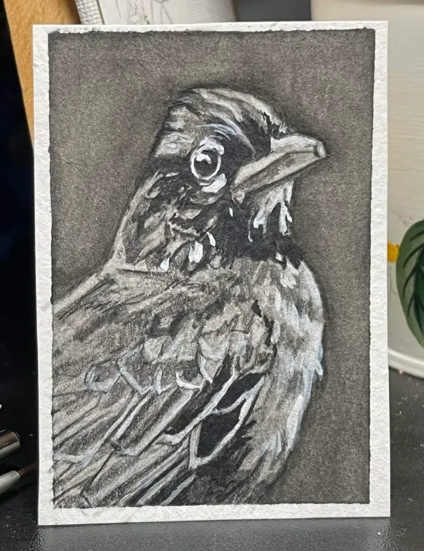 Robin aceo art card