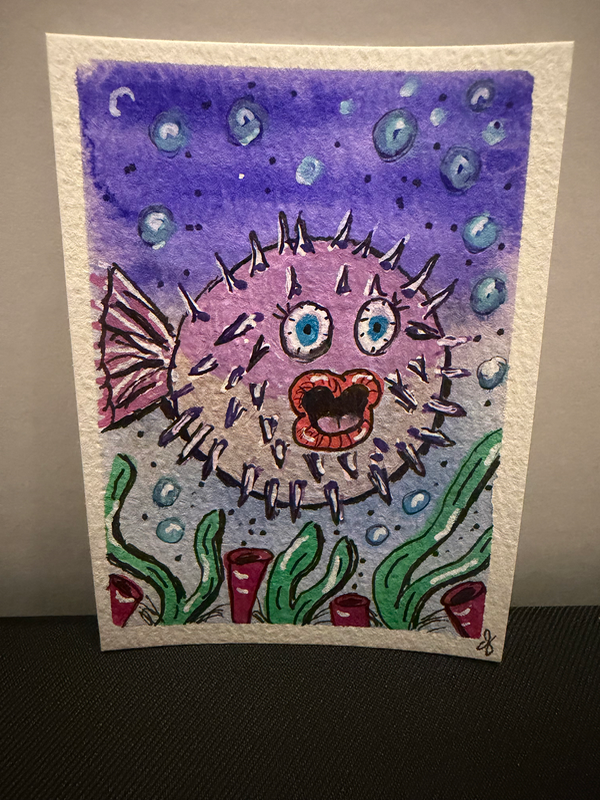Pucker Puff aceo art card