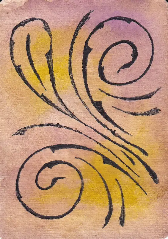 Script aceo art card