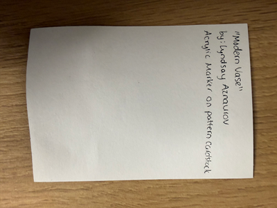 Modern Vase Original ACEO by Lyndsay Aznaurov aceo art card thumbnail 2