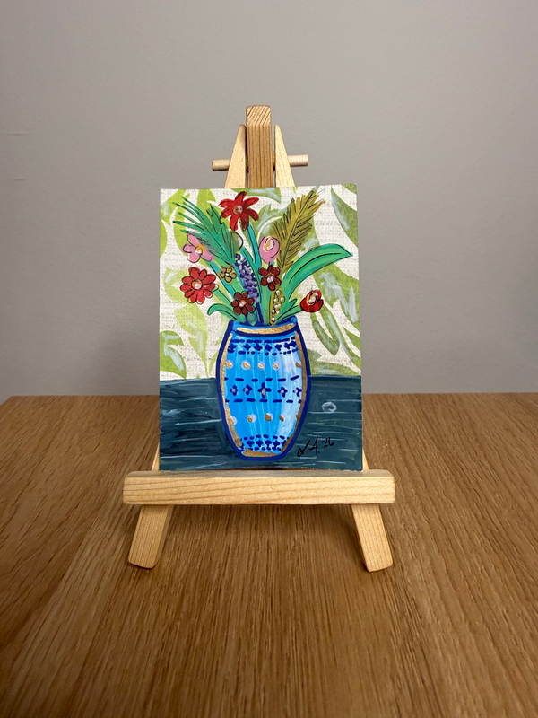 Modern Vase Original ACEO by Lyndsay Aznaurov aceo art card