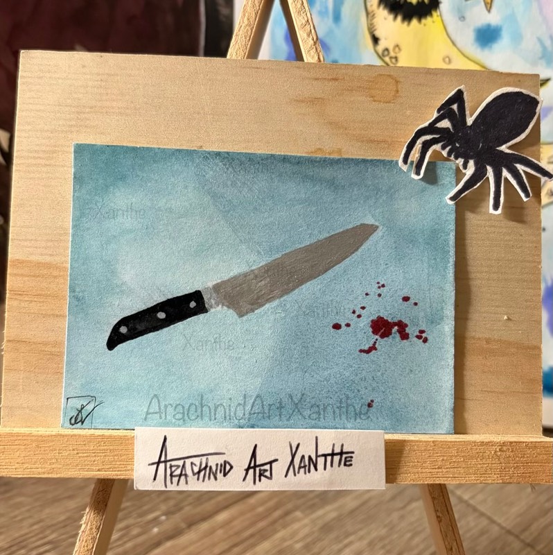 Bloody Knife aceo art card