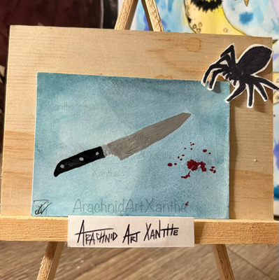 Bloody Knife aceo art card thumbnail 1