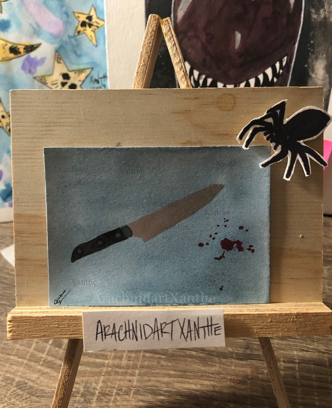 Bloody Knife aceo art card