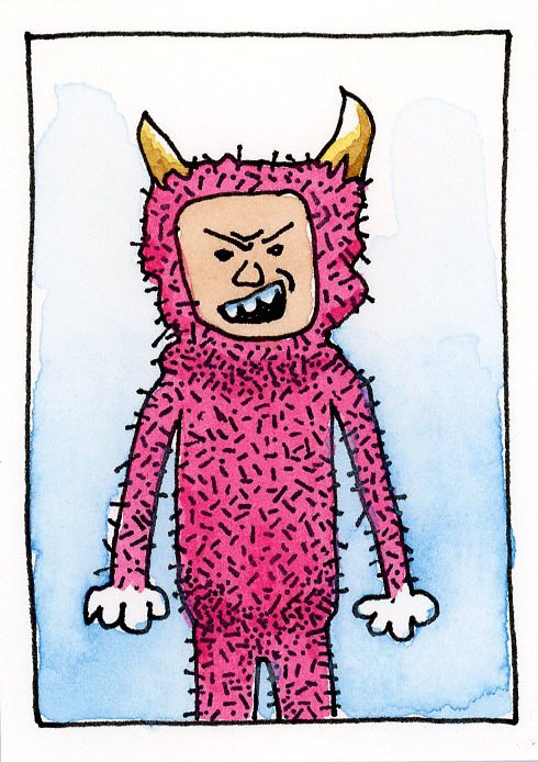 "Chafe" aceo art card