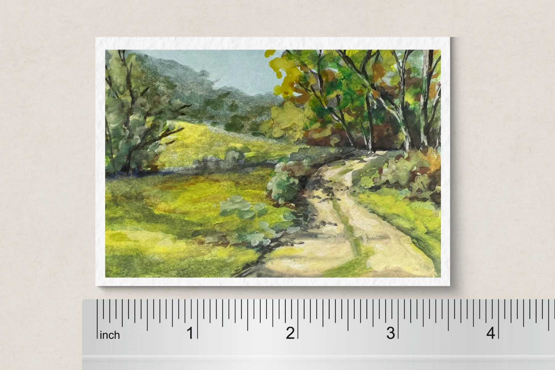 Sunny Path aceo art card