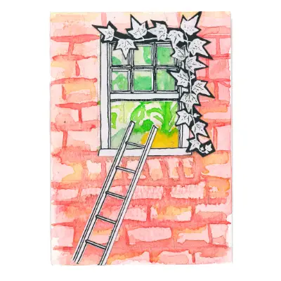 Please dont let me...Escape. aceo art card thumbnail 2