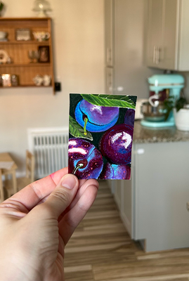 Purple Rain aceo art card thumbnail 1