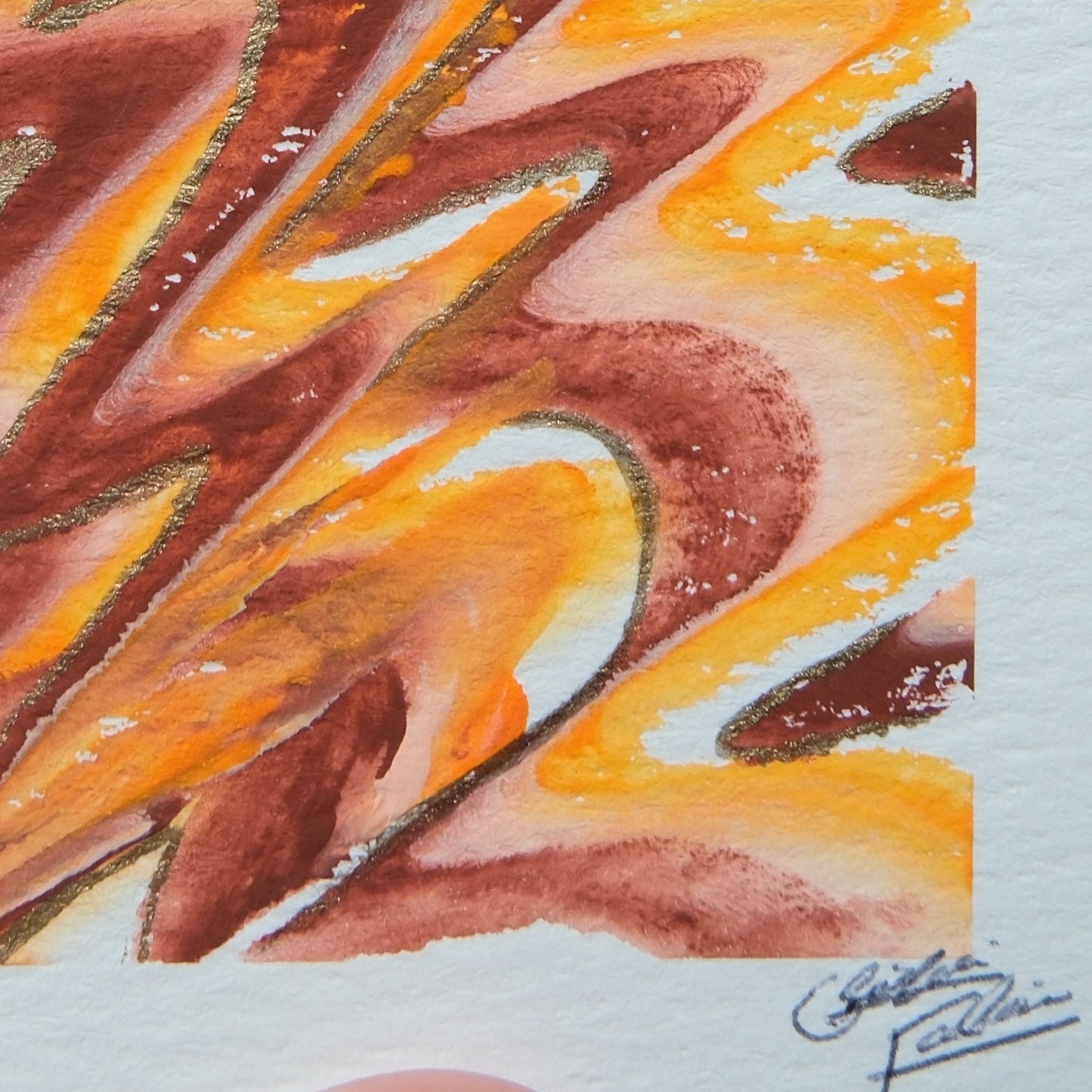 Abstractions #2 aceo art card thumbnail 3