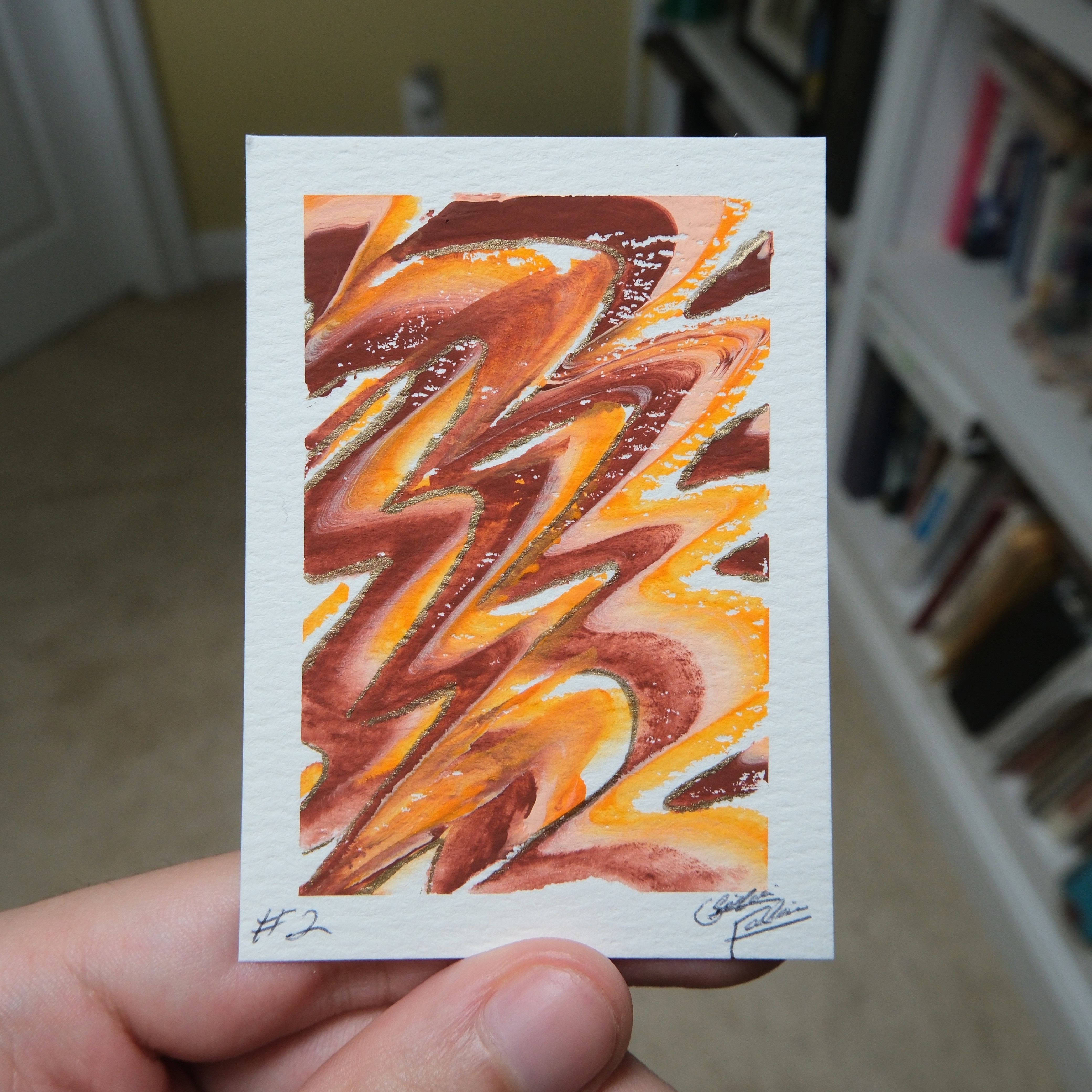 Abstractions #2 aceo art card thumbnail 1