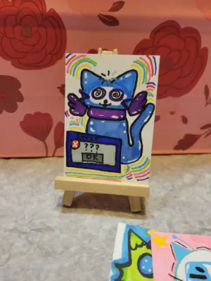 404, Braincell Not Found aceo art card thumbnail 1