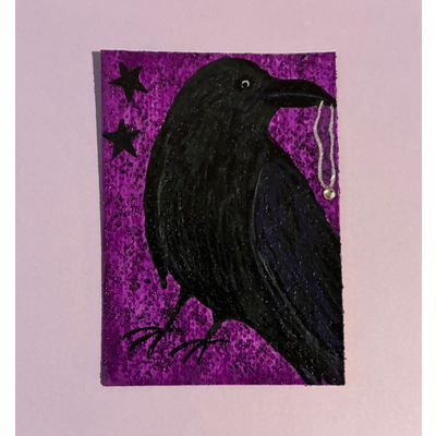 I Like Shiny Things aceo art card thumbnail 2
