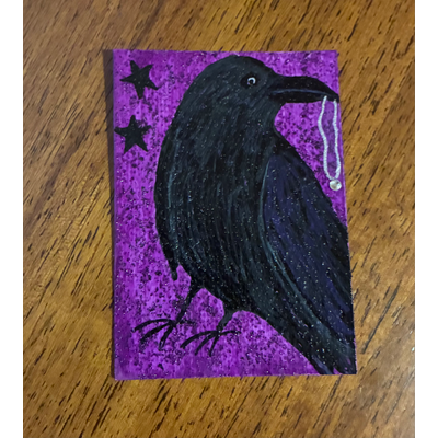 I Like Shiny Things aceo art card thumbnail 1