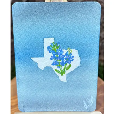 State Study: Texas aceo art card thumbnail 2
