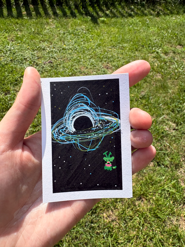 Black Hole Observed aceo art card
