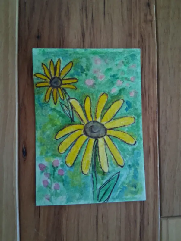 Rudbeckia aceo art card