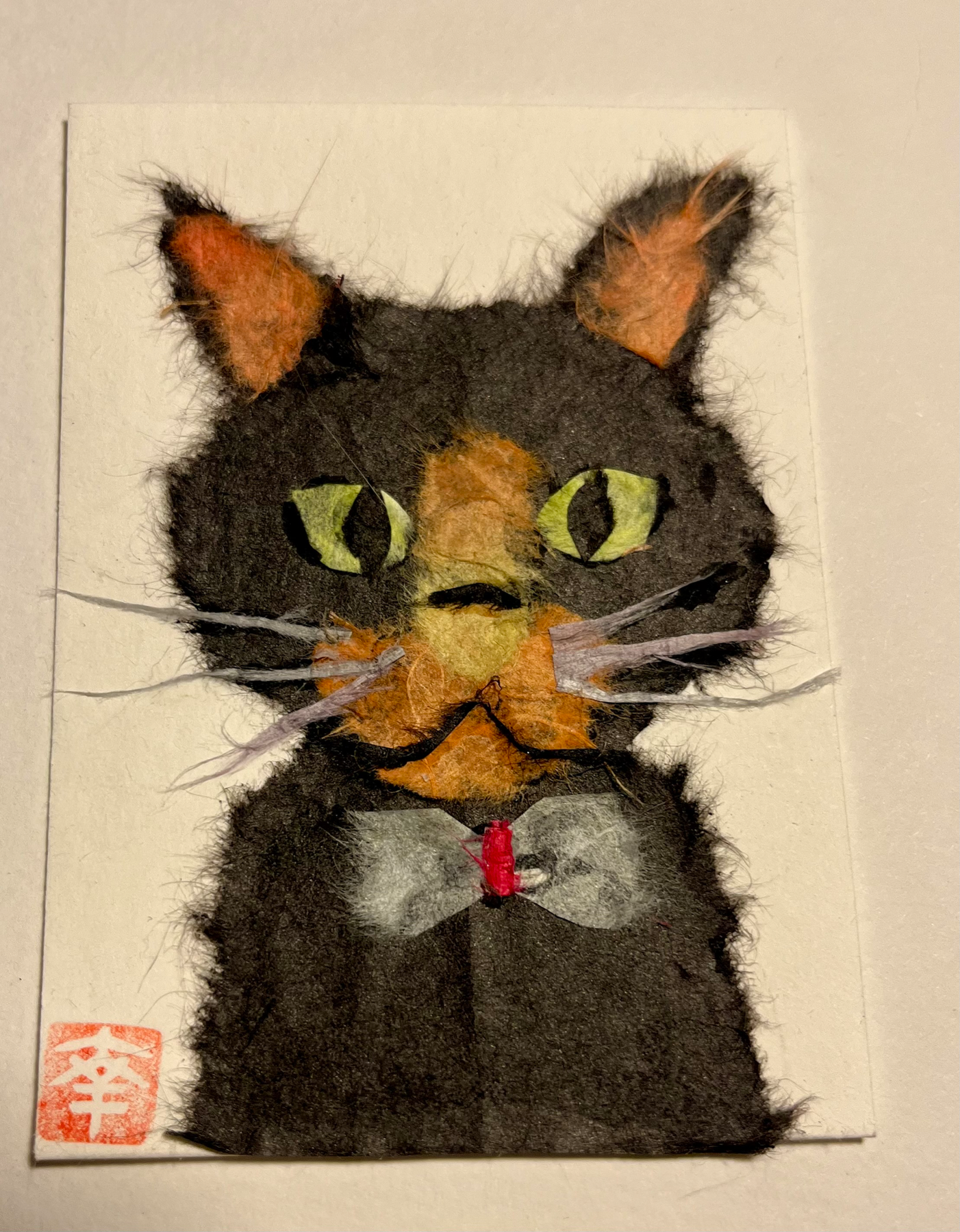 Kuro ( cat named Black) aceo art card