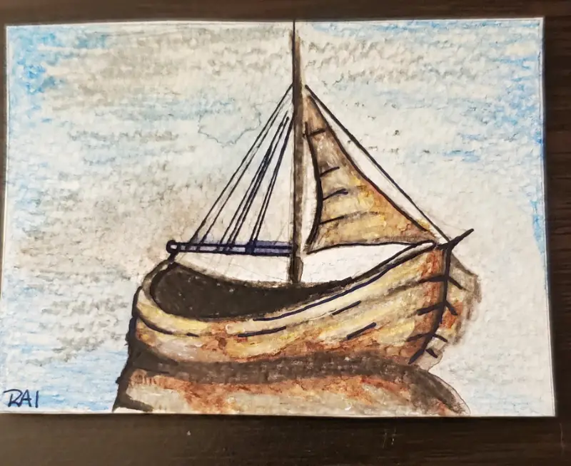 Waiting on the Rain aceo art card