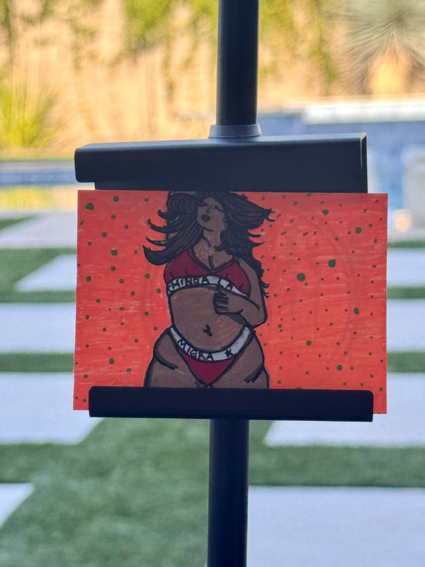 OOAK ACEO Acrylic and Watercolor “Beautiful” aceo art card