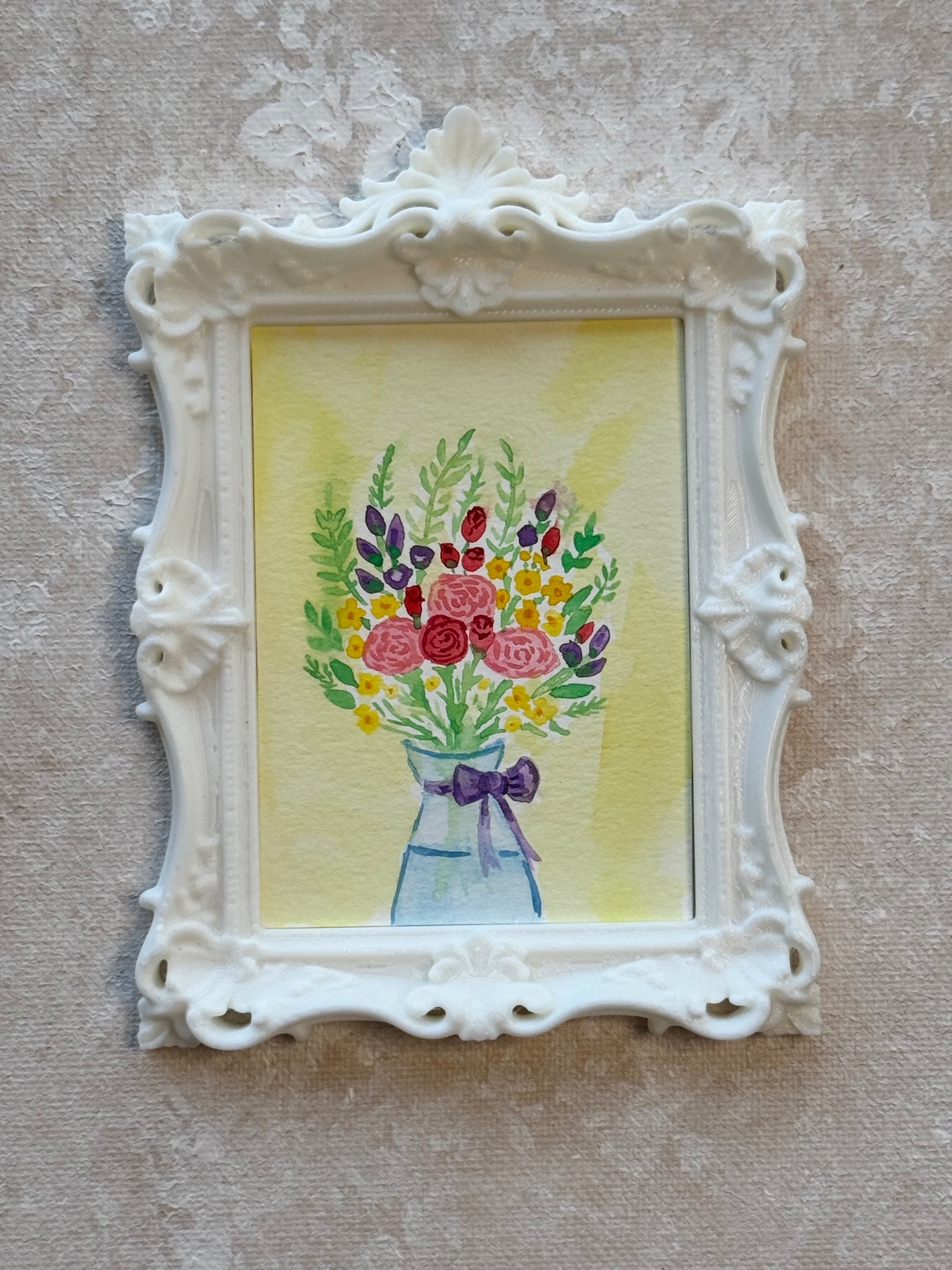 Spring bouquet aceo art card