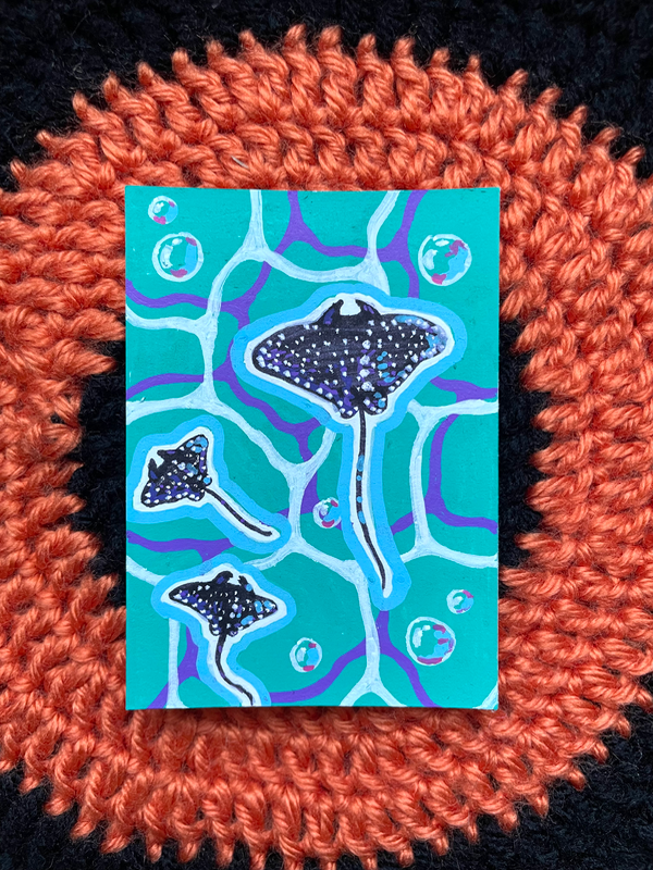 Under Waves 4/6 aceo art card