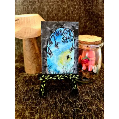 Fairy Flutters aceo art card thumbnail 3