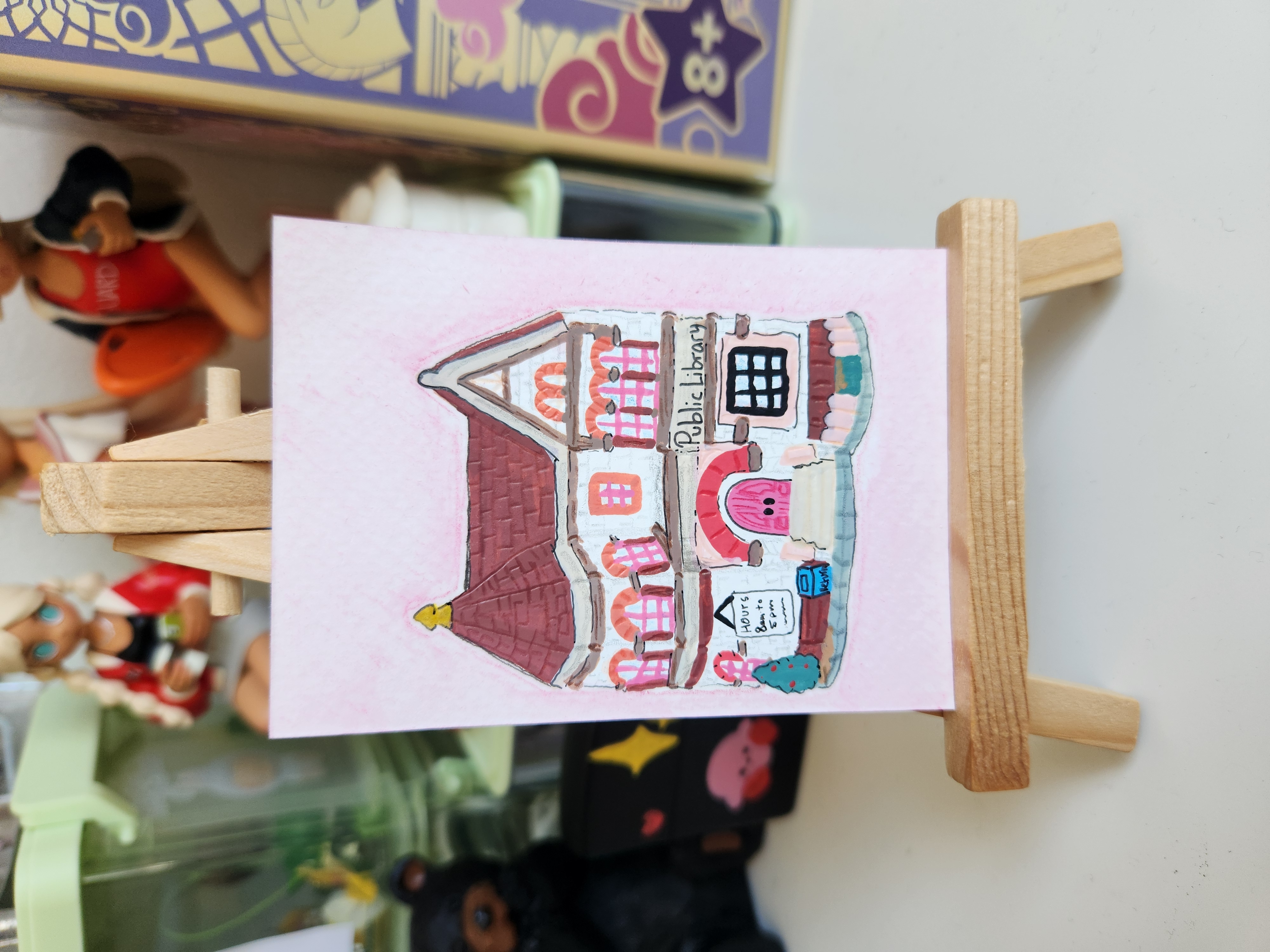Little Library aceo art card