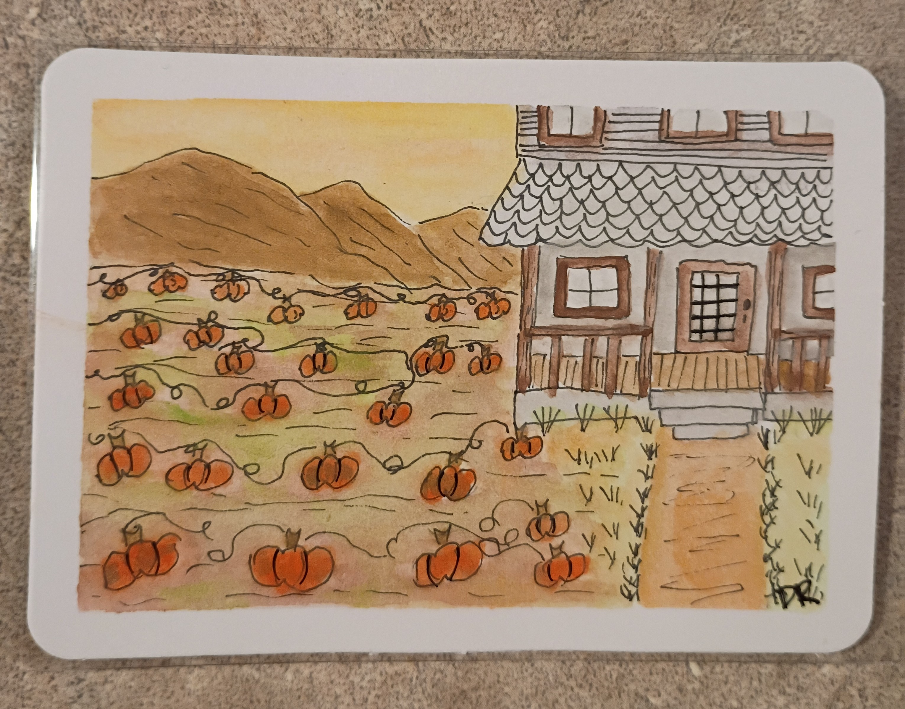 The Pumpkin Patch aceo art card