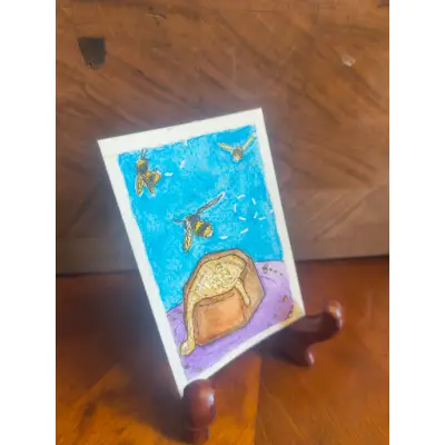 Honey Buzz aceo art card thumbnail 2