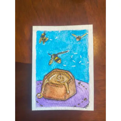 Honey Buzz aceo art card thumbnail 3