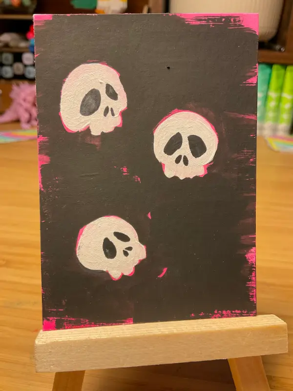 Void Skulls aceo art card