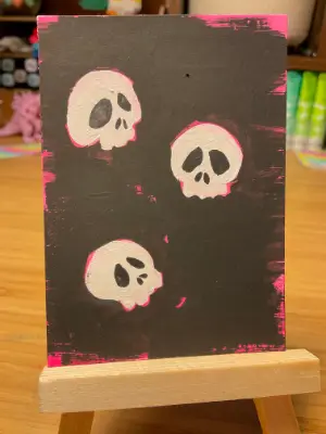 Void Skulls aceo art card thumbnail 1