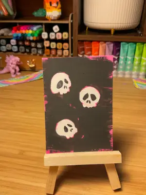 Void Skulls aceo art card thumbnail 2