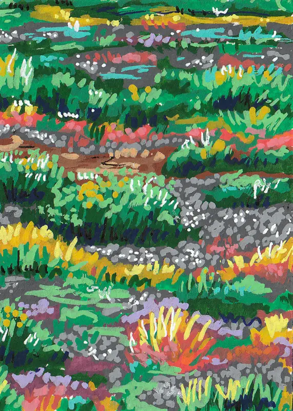 Colorful Landscape (4/4) aceo art card