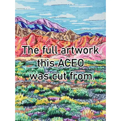 Colorful Landscape (4/4) aceo art card thumbnail 2