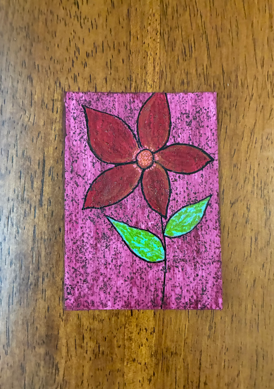 Blooms 1 aceo art card
