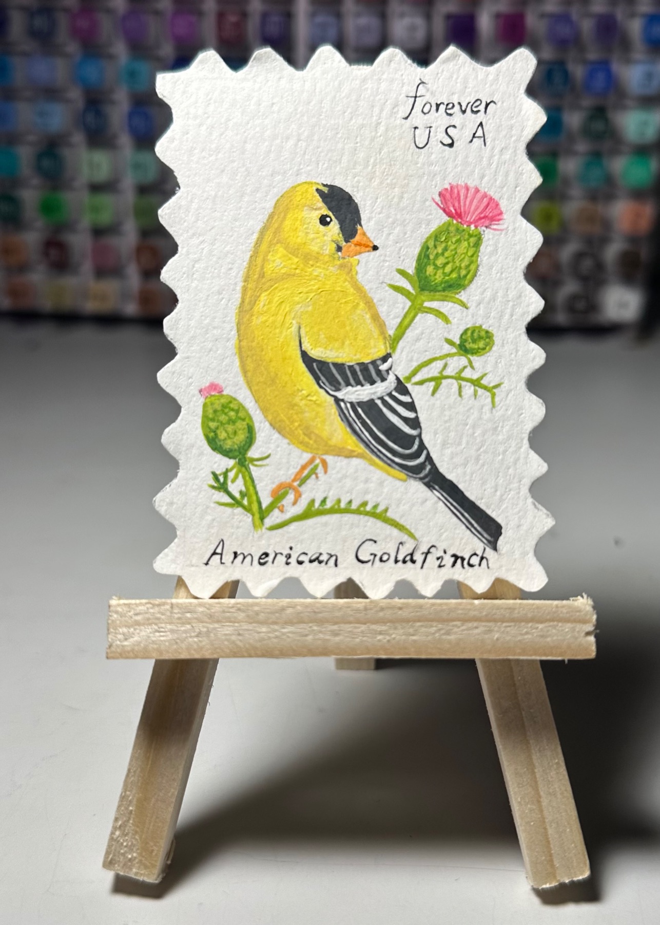 ACEO American Goldfinch aceo art card