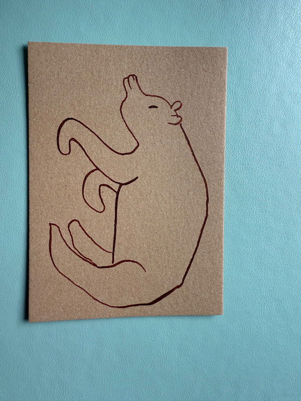 Cave bear 2 aceo art card
