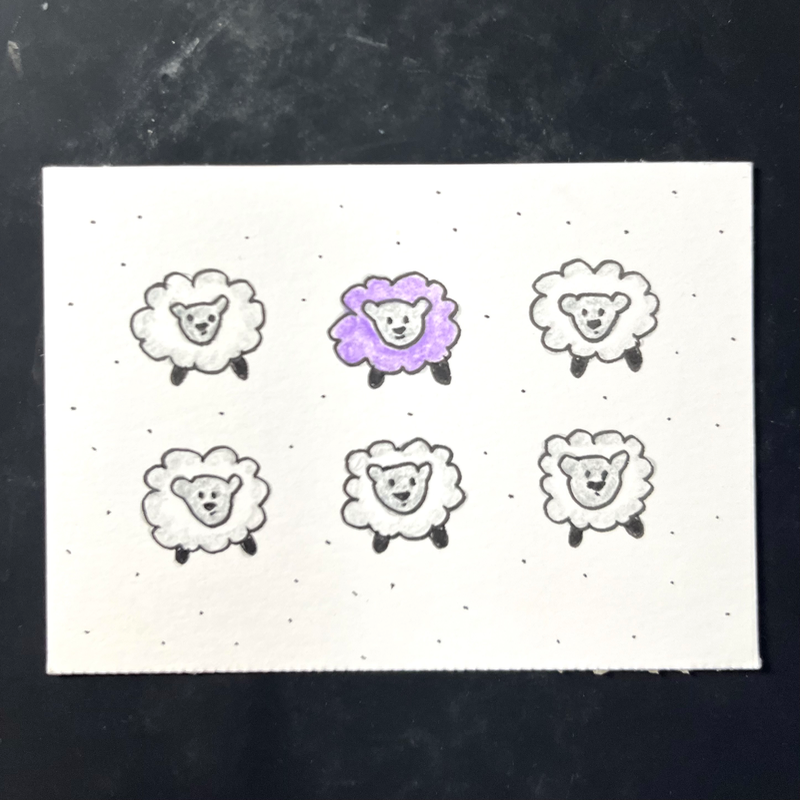 Be Ewe aceo art card