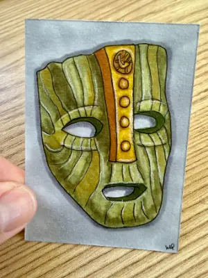 The Mask of Loki aceo art card thumbnail 3