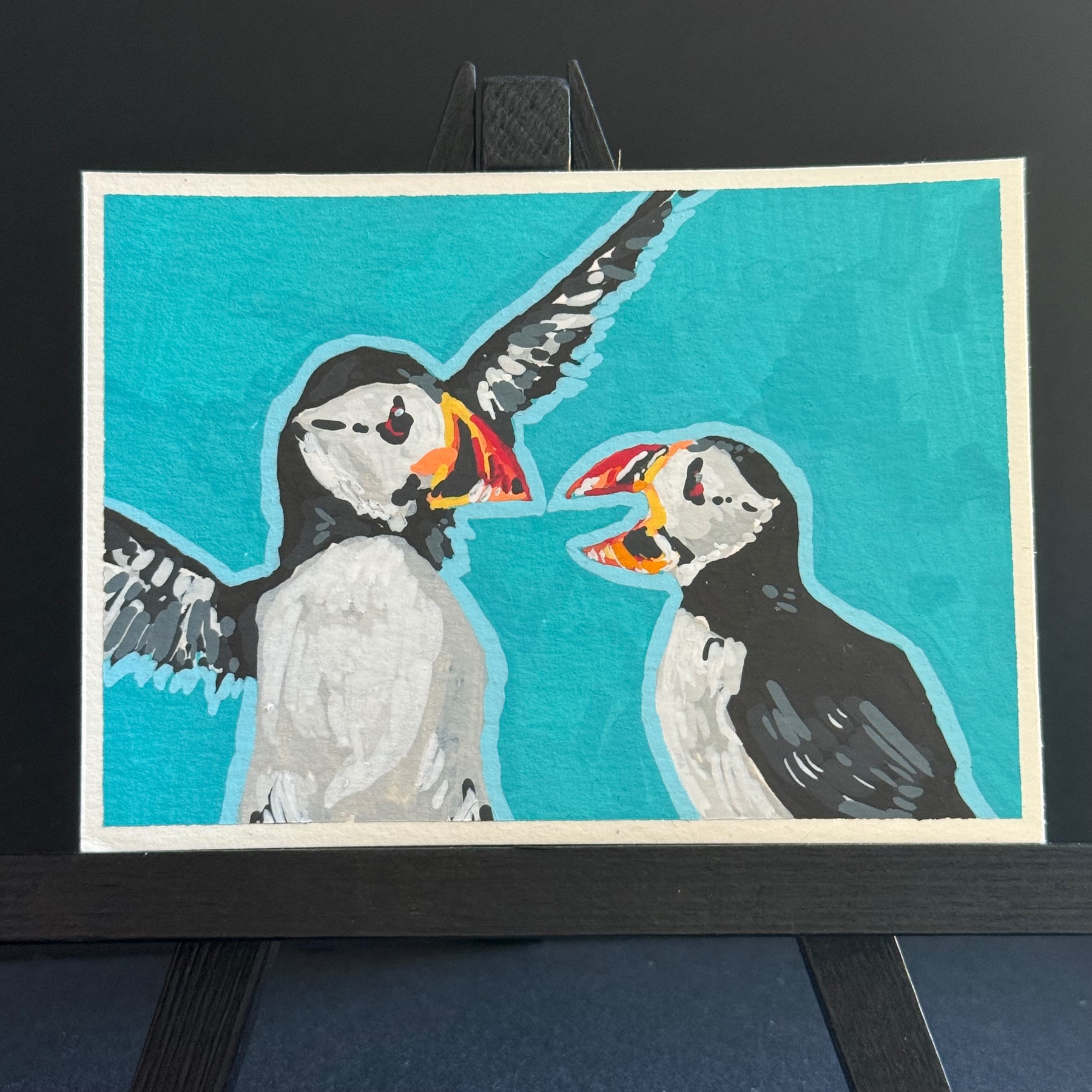 series ii: ‘world puffin day’ || card iii aceo art card