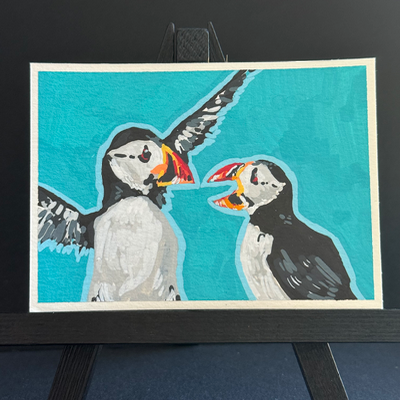 series ii: ‘world puffin day’ || card iii aceo art card thumbnail 1