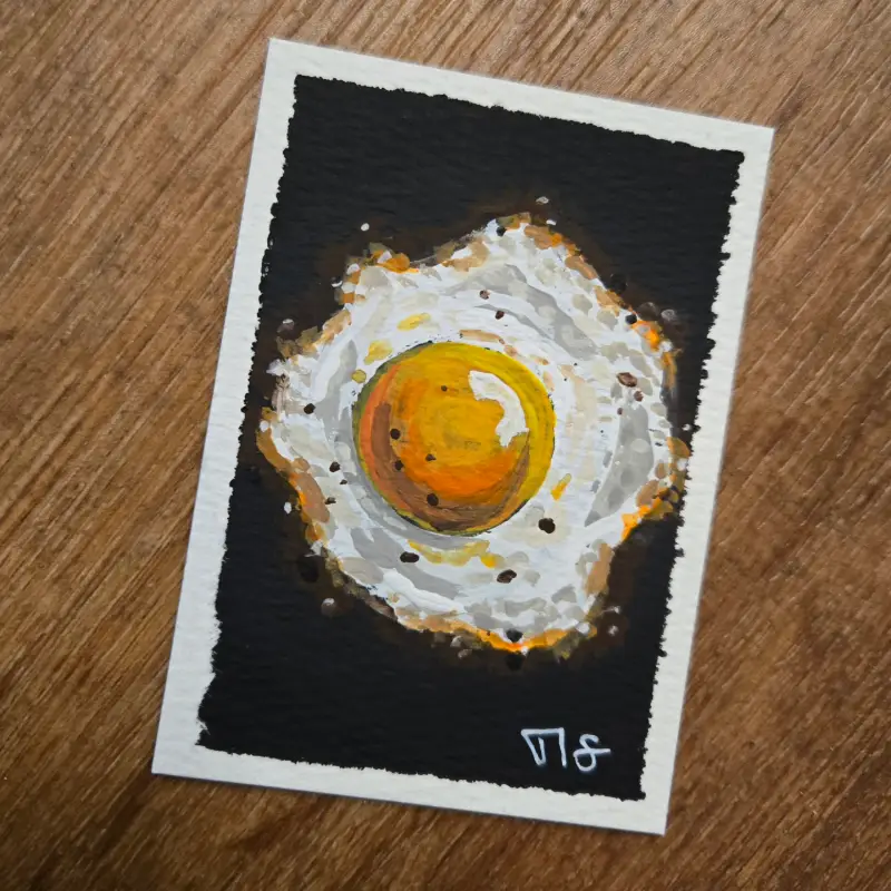 Fried aceo art card