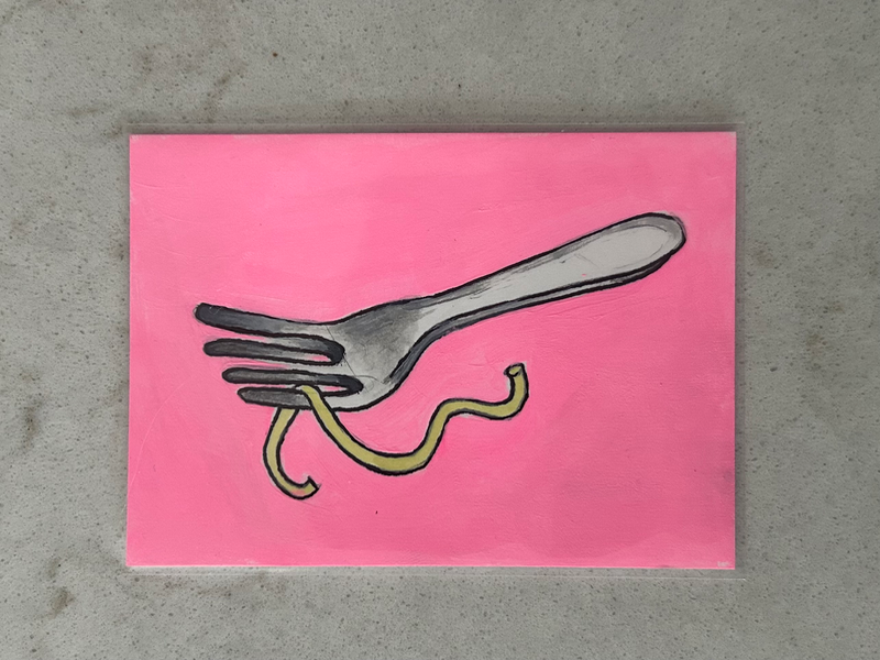 Forbidden Spaghetti aceo art card