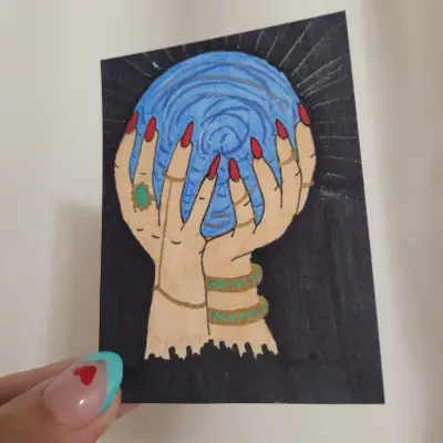 The Fortune Teller aceo art card thumbnail 2